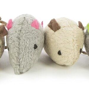 Skitter Critters Value Pack Catnip Cat Toys - Gray/Cream, Set of 10